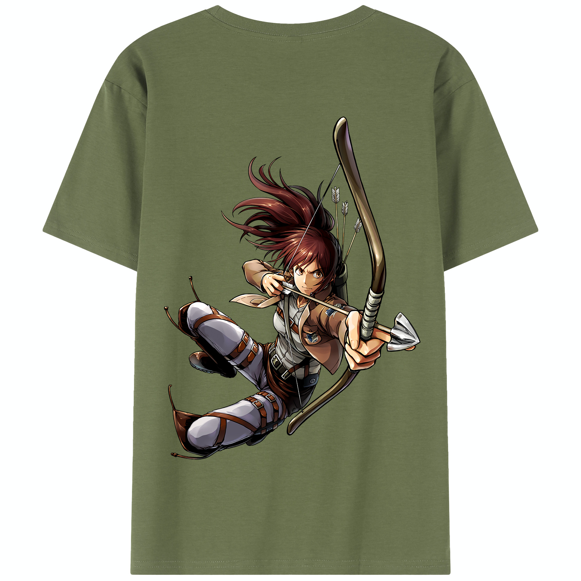 （画像用） 進撃の巨人 サシャ·ブラウス Attack on Titan Sasha Blaus 綿100％半袖Tシャツ（背面プリント）
